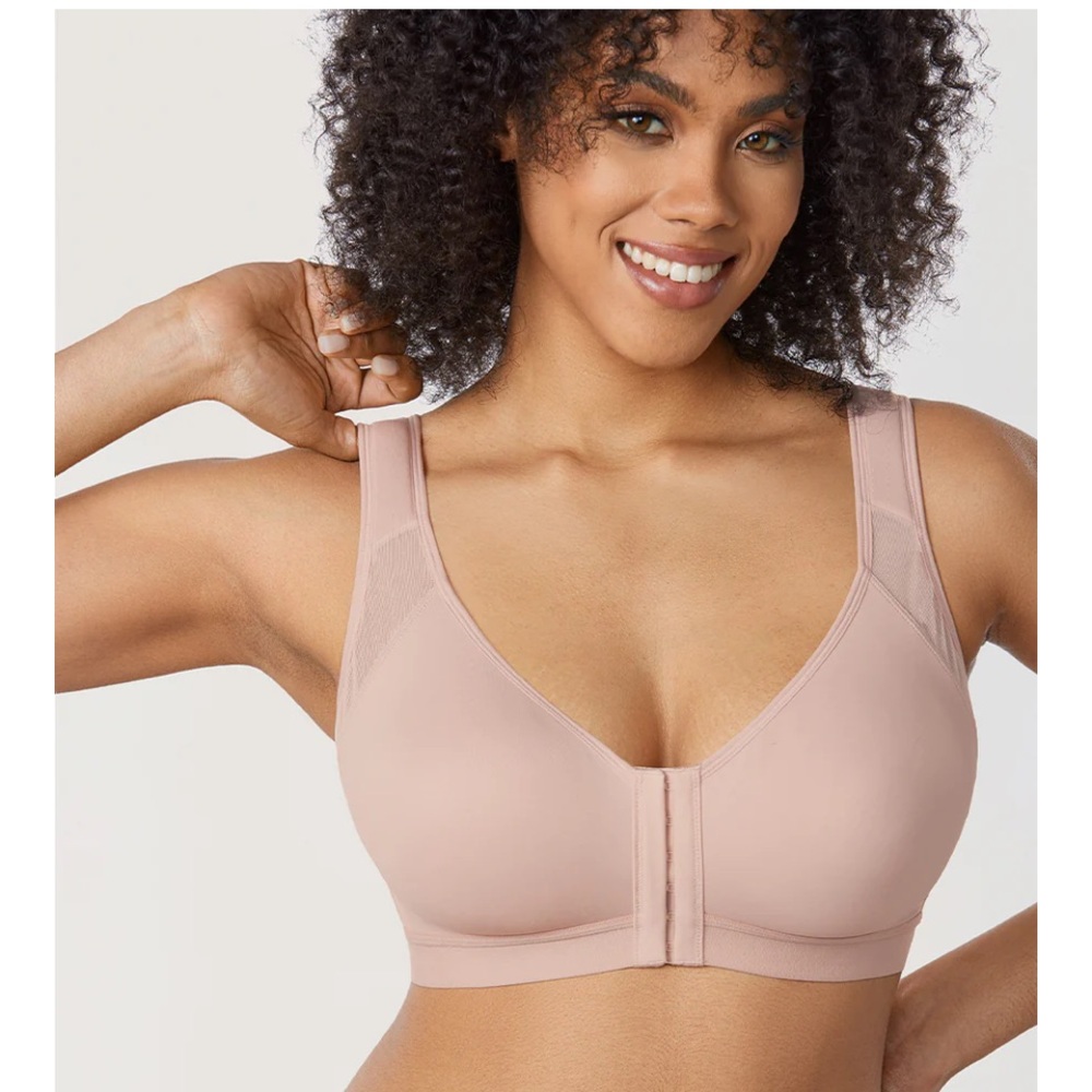Women's Seamless Front-Close Bra - Nude